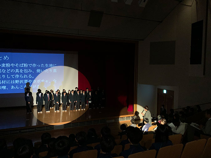 飯綱中での地域授業発表会